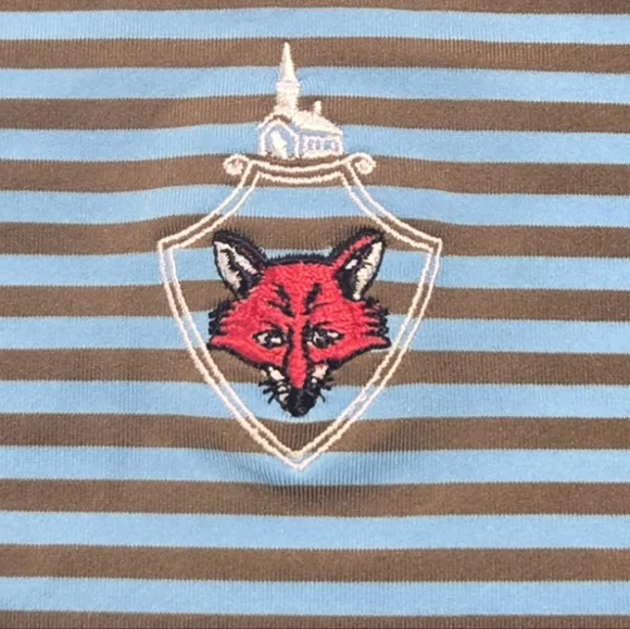 Peter Millar Summer Comfort Blue Striped Polo Shirt Size Large - Picture 3 of 7